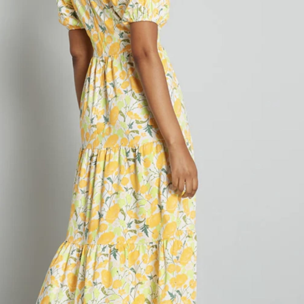 Modcloth Lemon and Lime Midi Dress